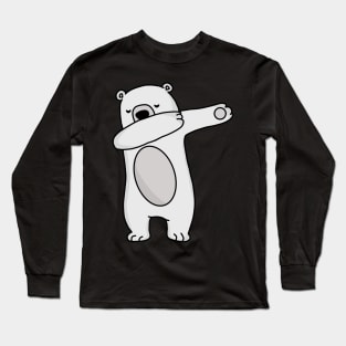 Dabbing Polar Bear Long Sleeve T-Shirt